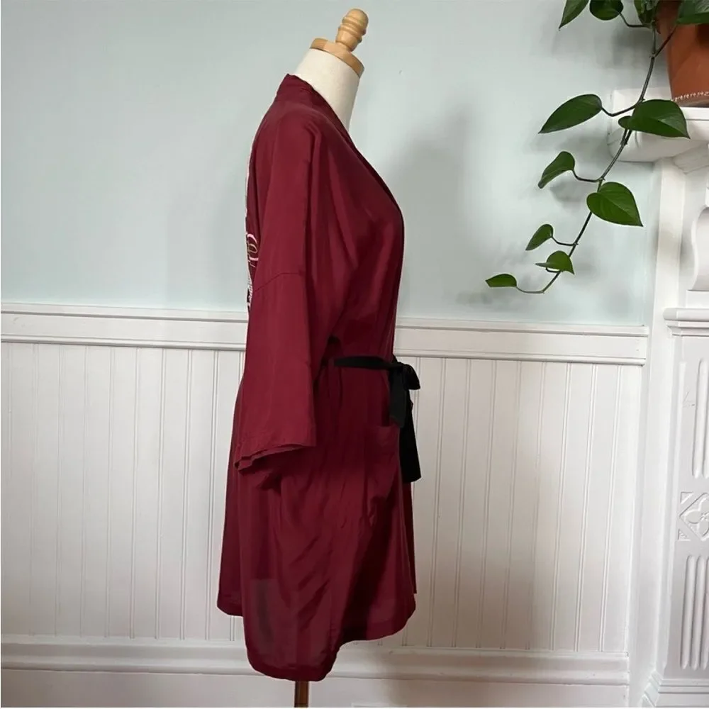 Vintage Health China Embroidered Dragon Robe M - Picture 5 of 12